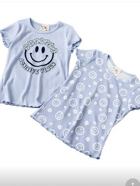 Jenna & Jessie - NWOT, Kids Positive Vibes Tee Set - Size 6